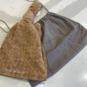 Bottega Veneta suede brown knot bag